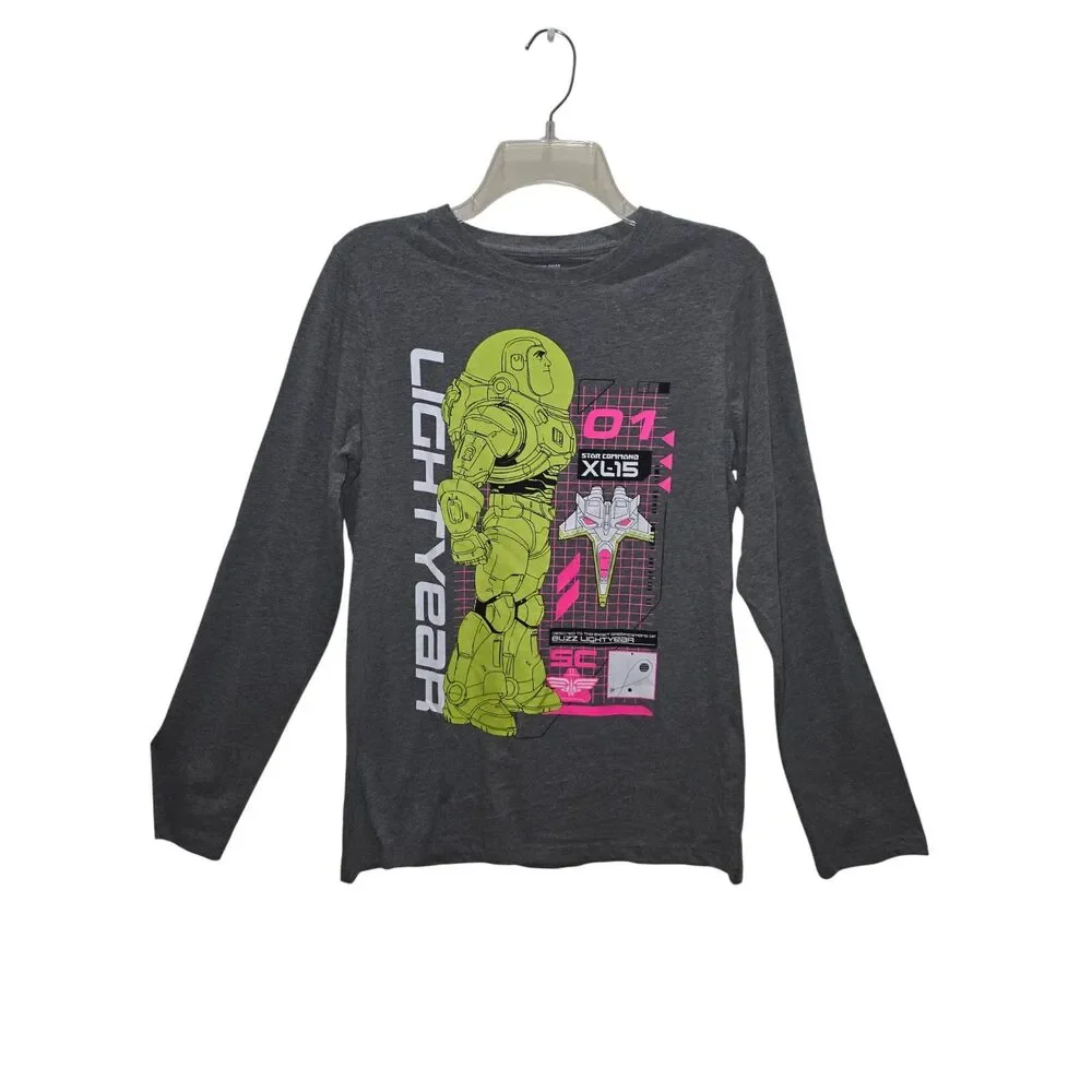 Disney Pixar Buzz Lightyear Boys Long Sleeve Graphic Tee Shirt Size XL NWT - Picture 3 of 12